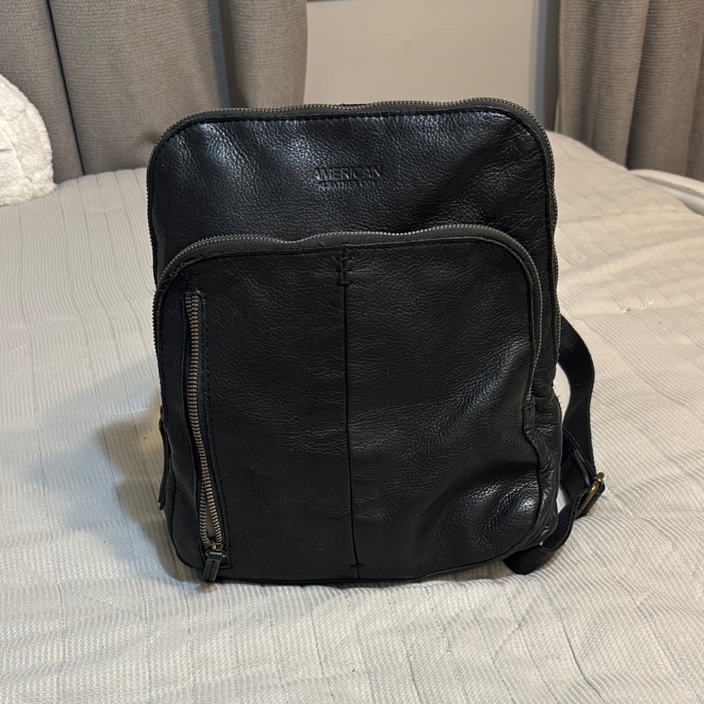 American Leather  Black Backpack